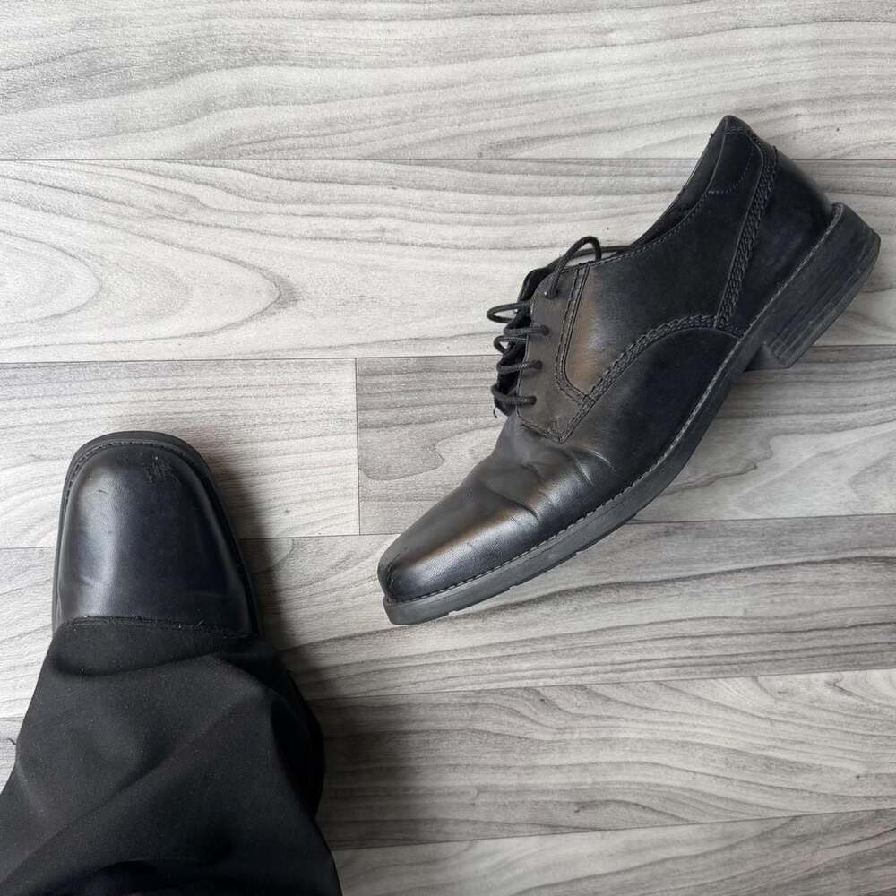 Rockport CI8245 Black Leather Oxford Dress Shoes Size 10